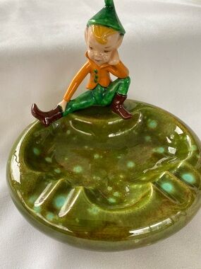 Elf On Ashtray Hand Painted ‘68 Rare Vintage